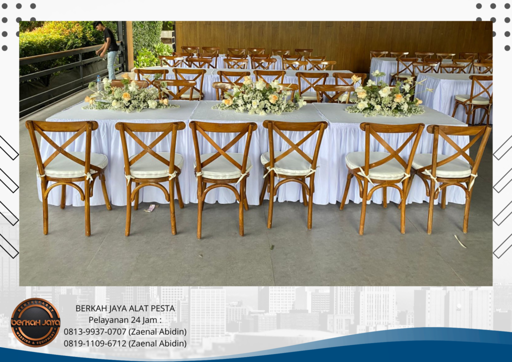 Pusat Rental Kursi Crossback Kayu Jati Area Jakarta Selatan