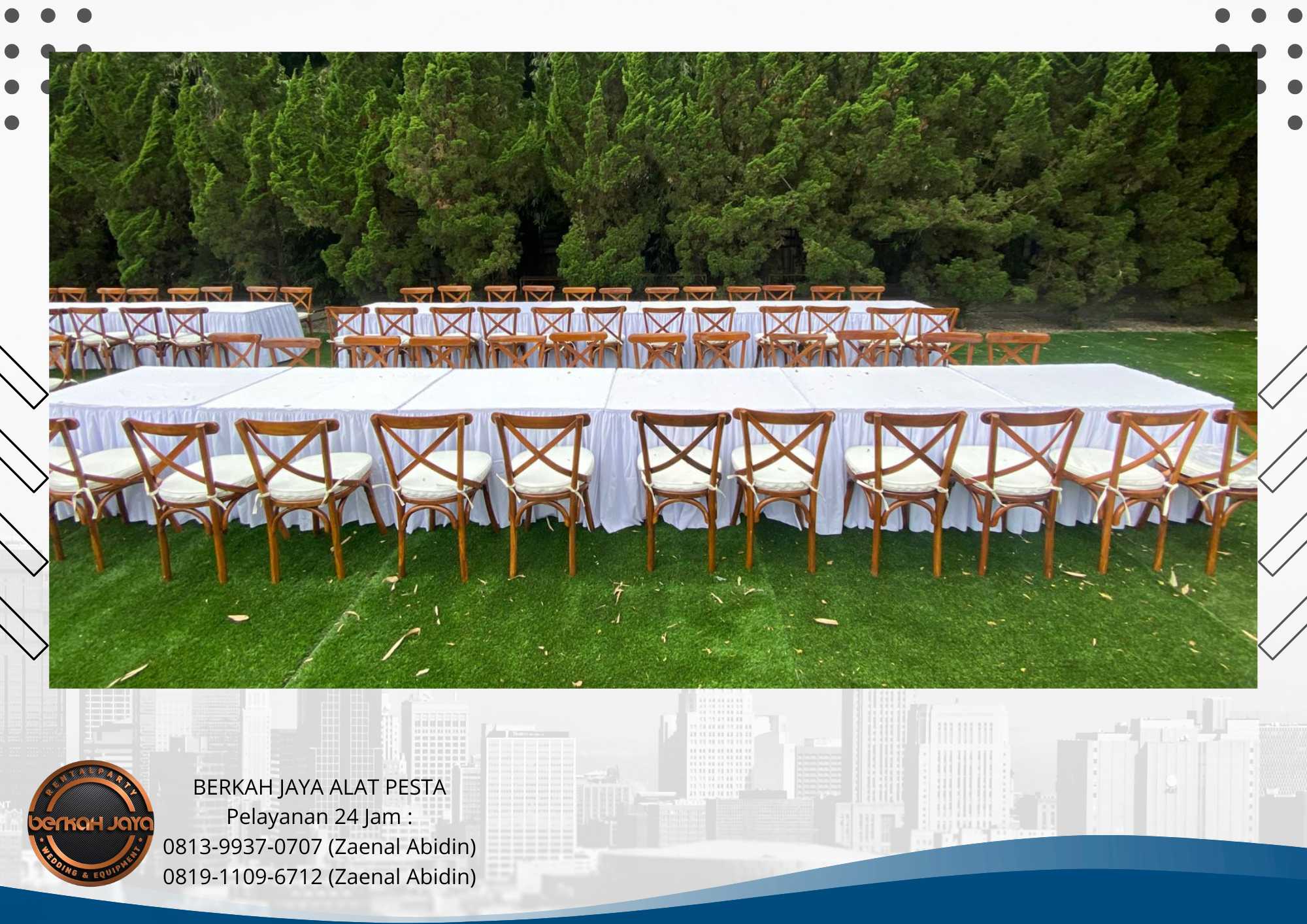 Pusat Rental Kursi Crossback Kayu Jati Area Jakarta Selatan