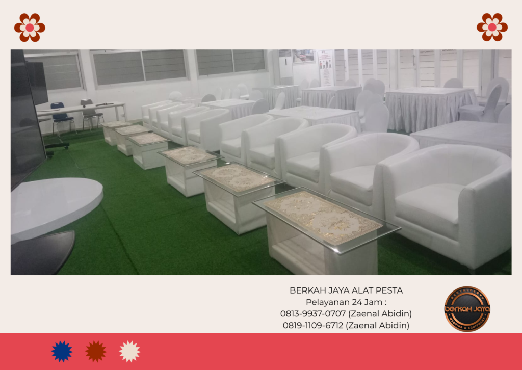 Sewa Sofa Oval Putih Area Jakarta Pusat Berkualitas Bersih