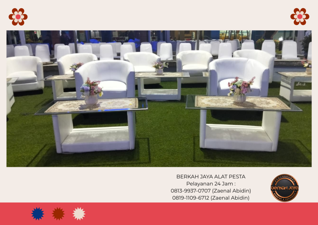 Sewa Sofa Oval Putih Area Jakarta Pusat Berkualitas Bersih