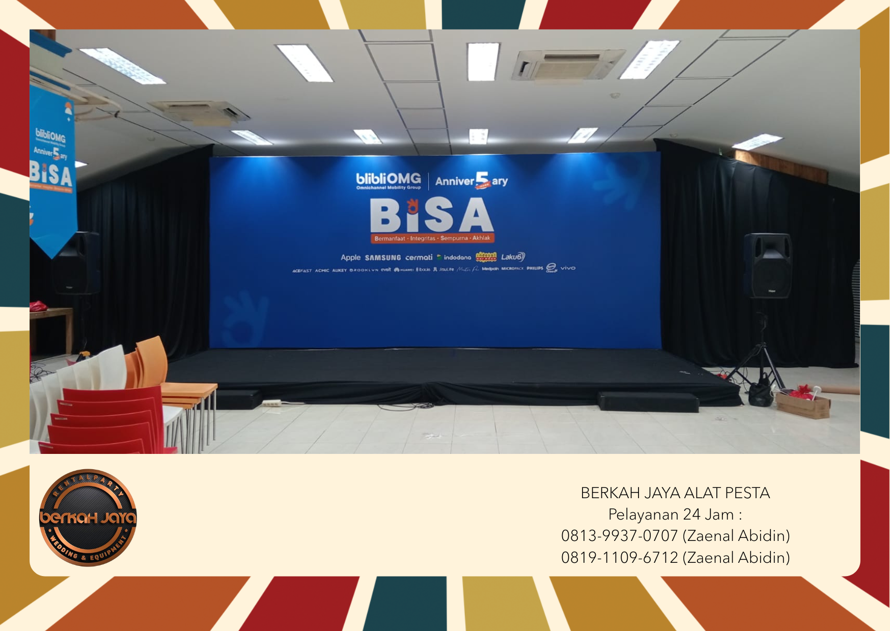 Jasa Sewa Panggung Set Backdrop Daerah Cikarang Bekasi