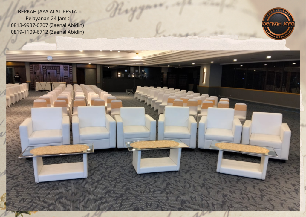 Sewa Sofa Kotak Set Meja Kaca Daerah Jabodetabek Berkualitas Bersih