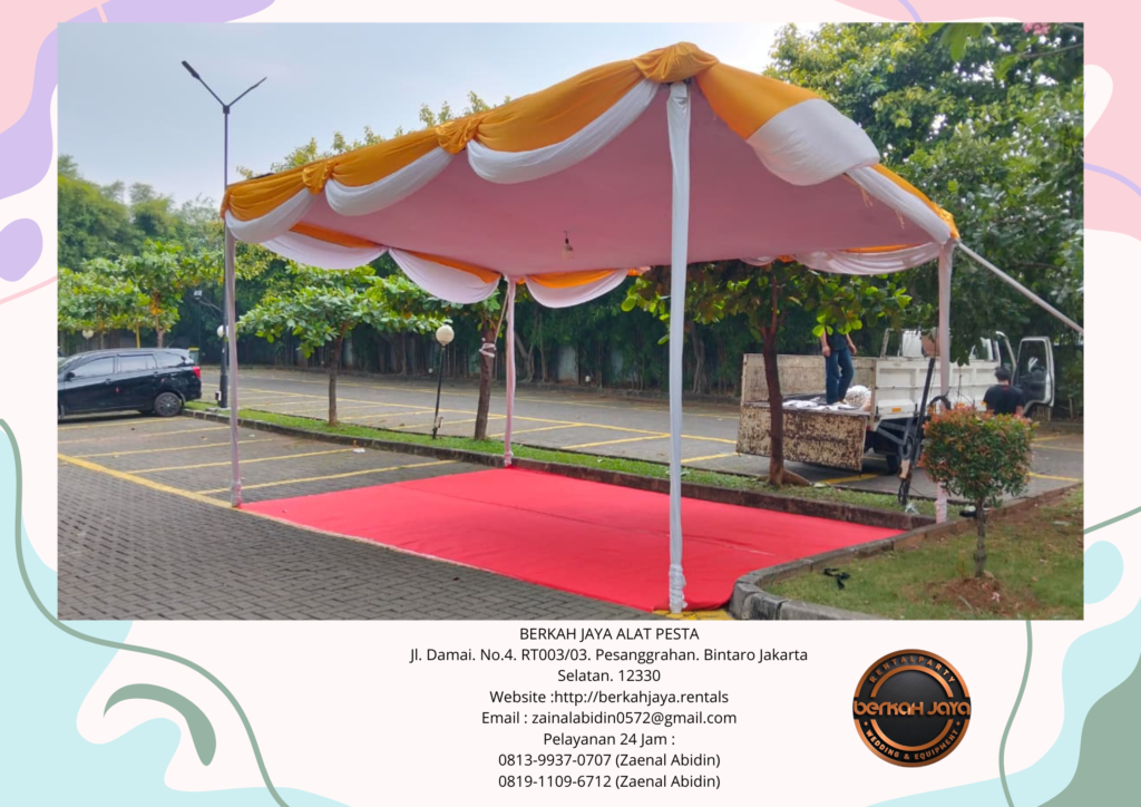 Sewa Tenda Plafon Putih Poni Gold Area Jakarta Selatan
