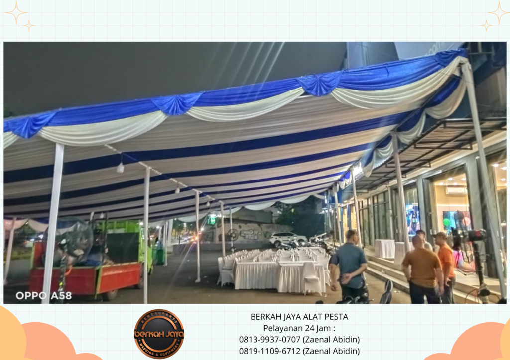 Sewa Tenda Serut Kain Rempel Aneka Warna Jakarta Selatan