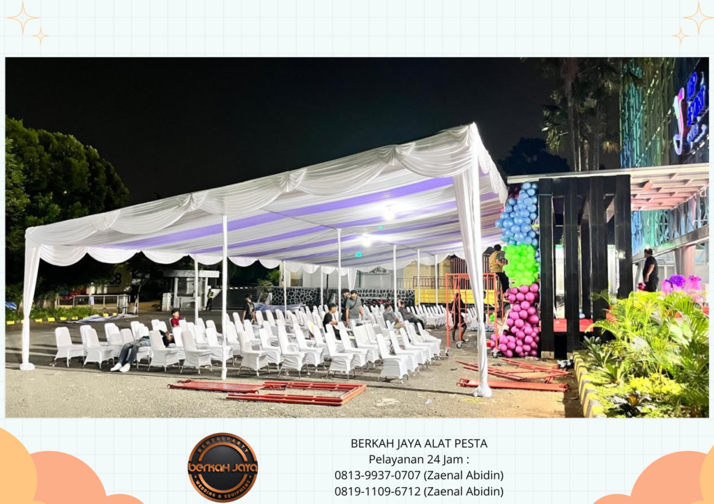 Sewa Tenda Serut Kain Rempel Aneka Warna Jakarta Selatan