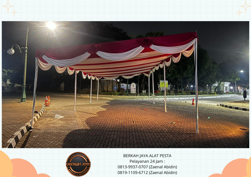 Sewa Tenda Serut Kain Rempel Aneka Warna Jakarta Selatan