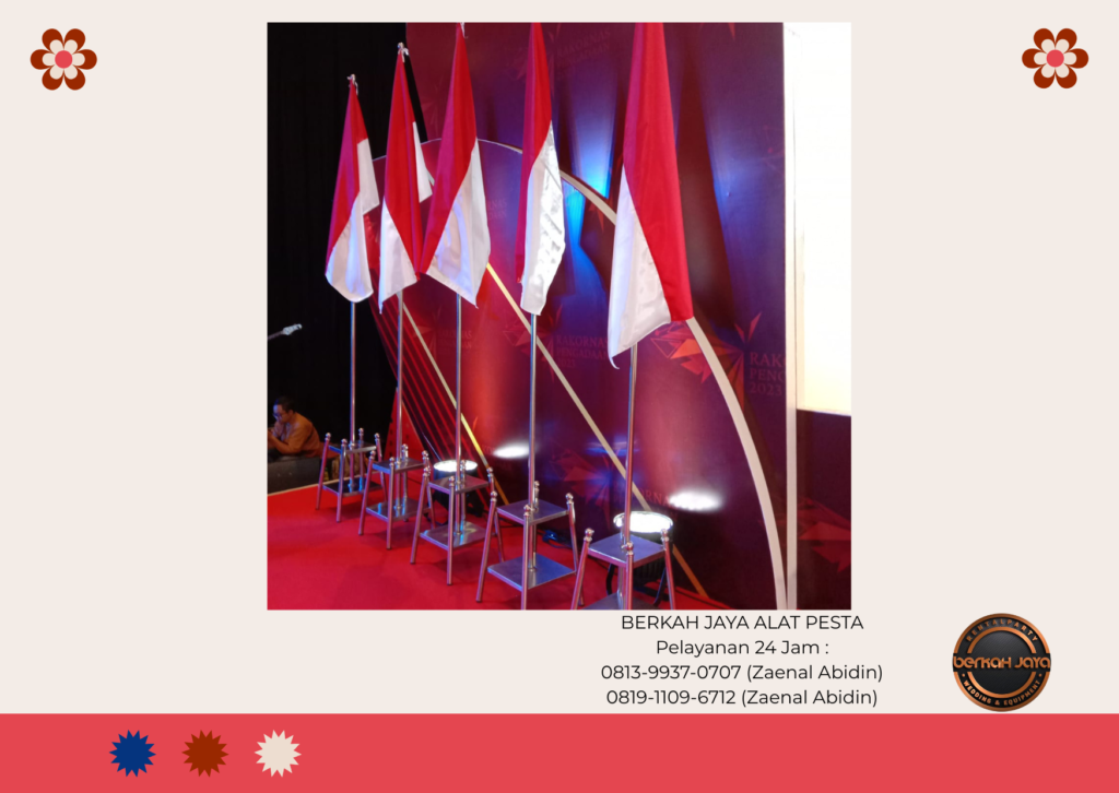 Sewa Tiang Bendera VIP Stainless Dan Tiang Bendera VIP Kayu Jakarta Selatan