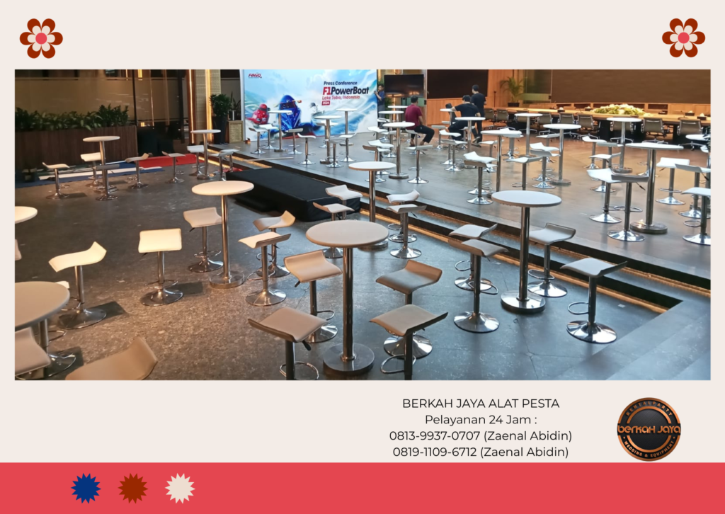 Sewa Meja Kotak Flooring Meja Barstool Jakarta Selatan