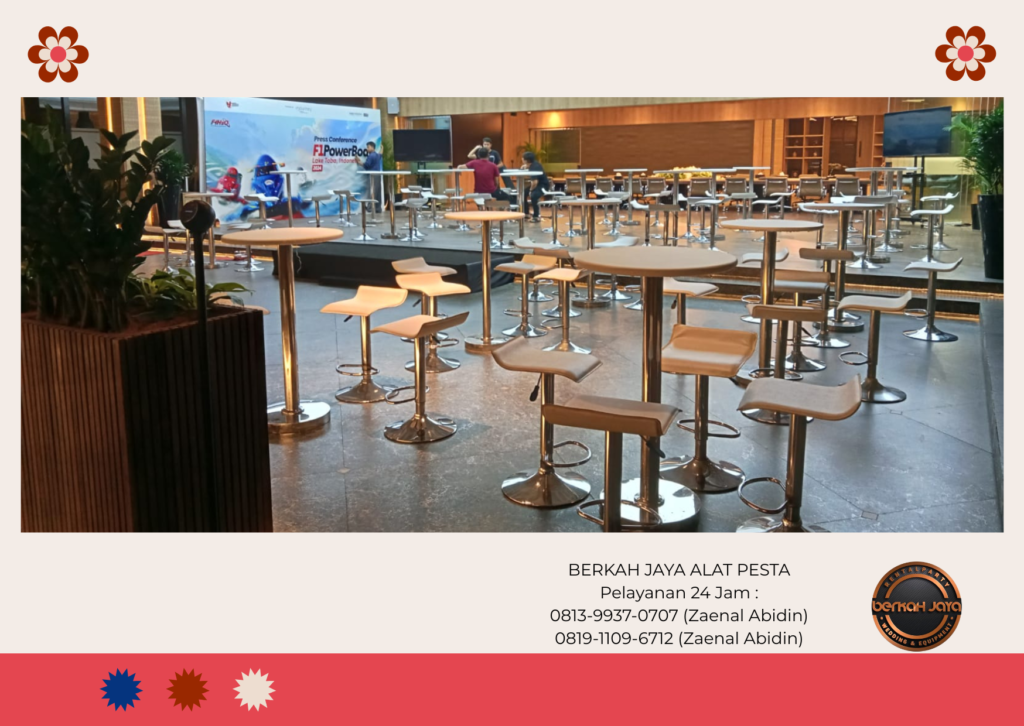 Sewa Meja Kotak Flooring Meja Barstool Jakarta Selatan