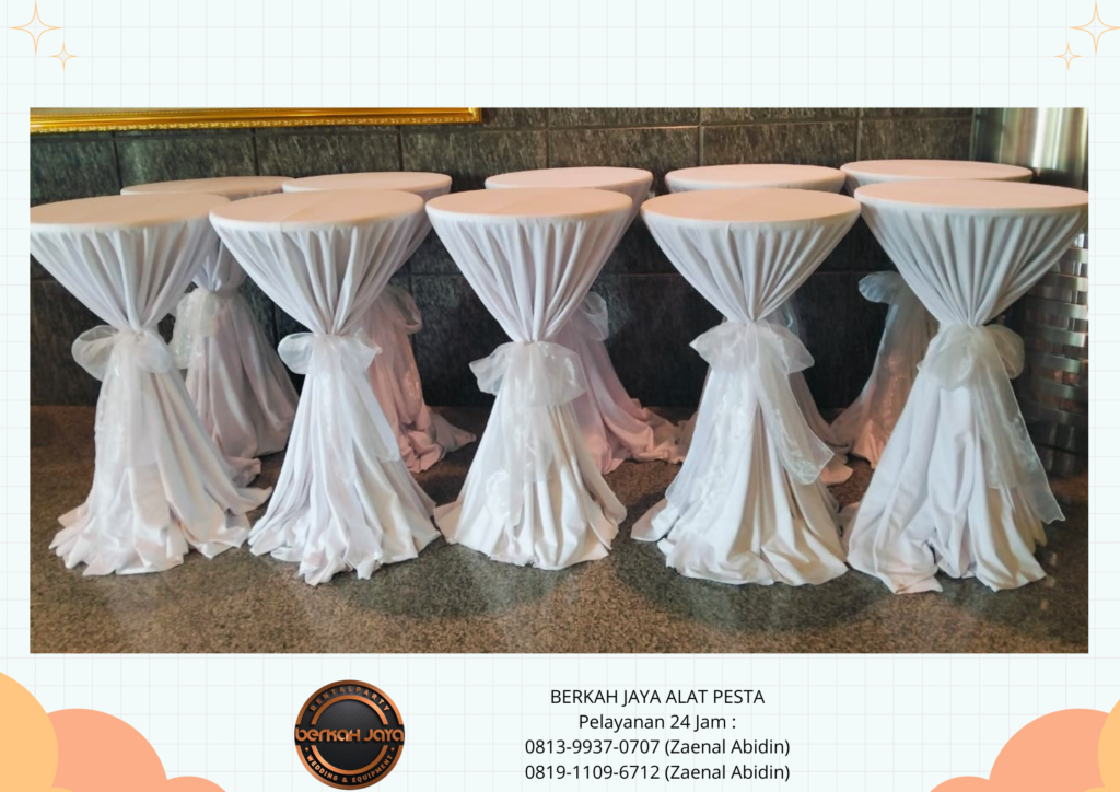 Rental Meja Bar Cover Tebar Tali Pita Area Jakarta Selatan