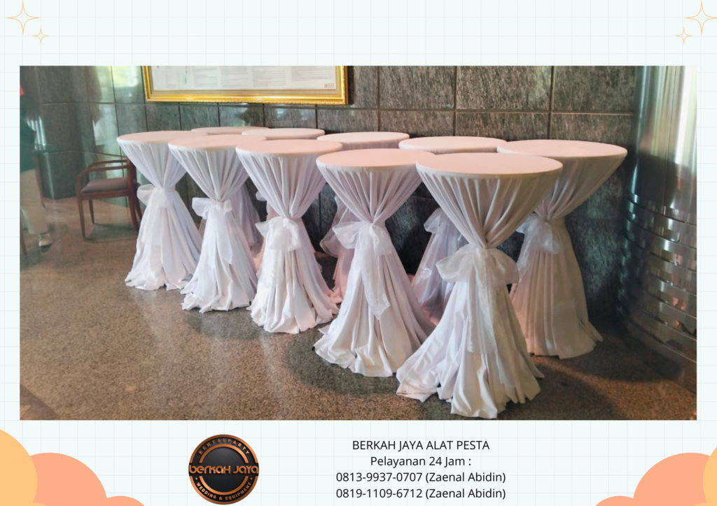 Rental Meja Bar Cover Tebar Tali Pita Area Jakarta Selatan