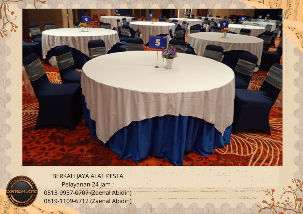 Sewa Meja Bulat Lengkap Cover Di Jagakarsa Jakarta Selatan