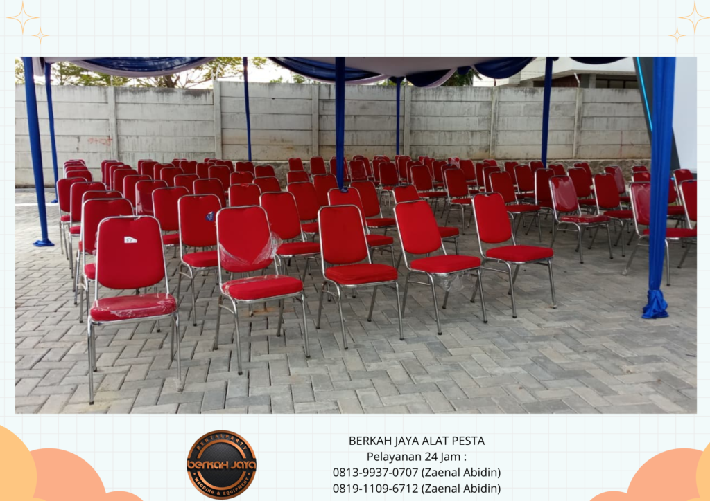 Sewa Kursi Event Polos Merah Stainless Jakarta Selatan