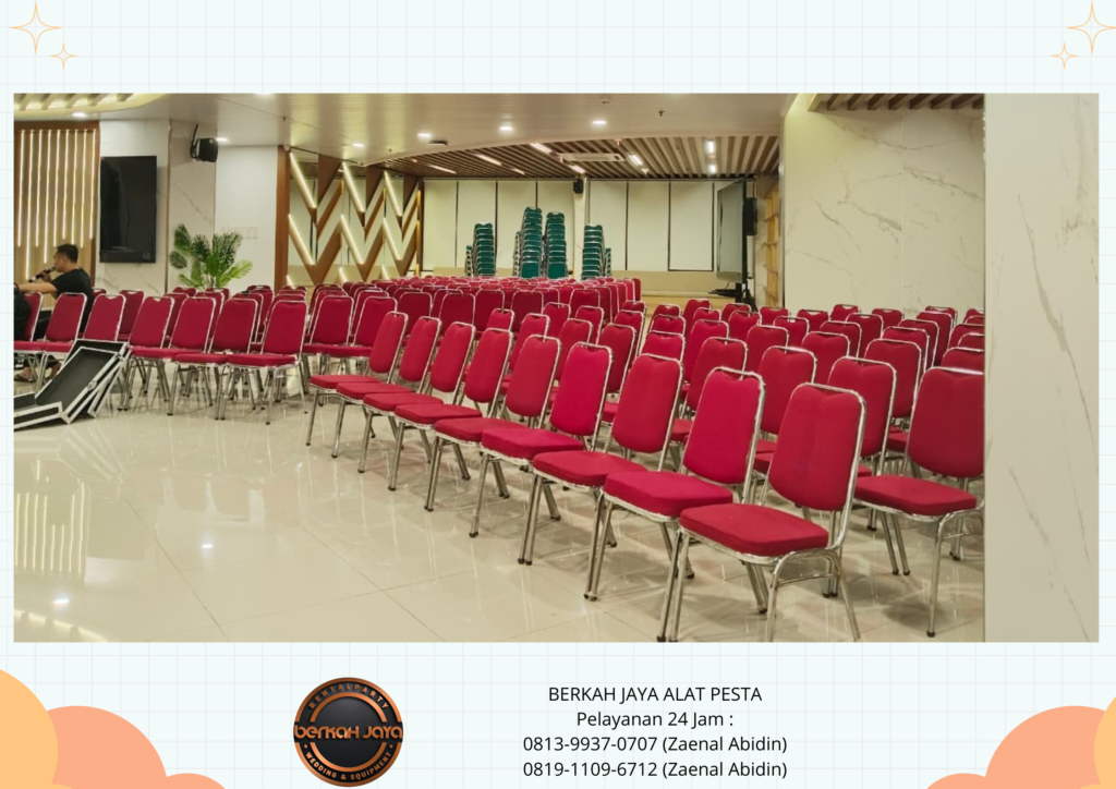 Sewa Kursi Event Polos Merah Stainless Jakarta Selatan