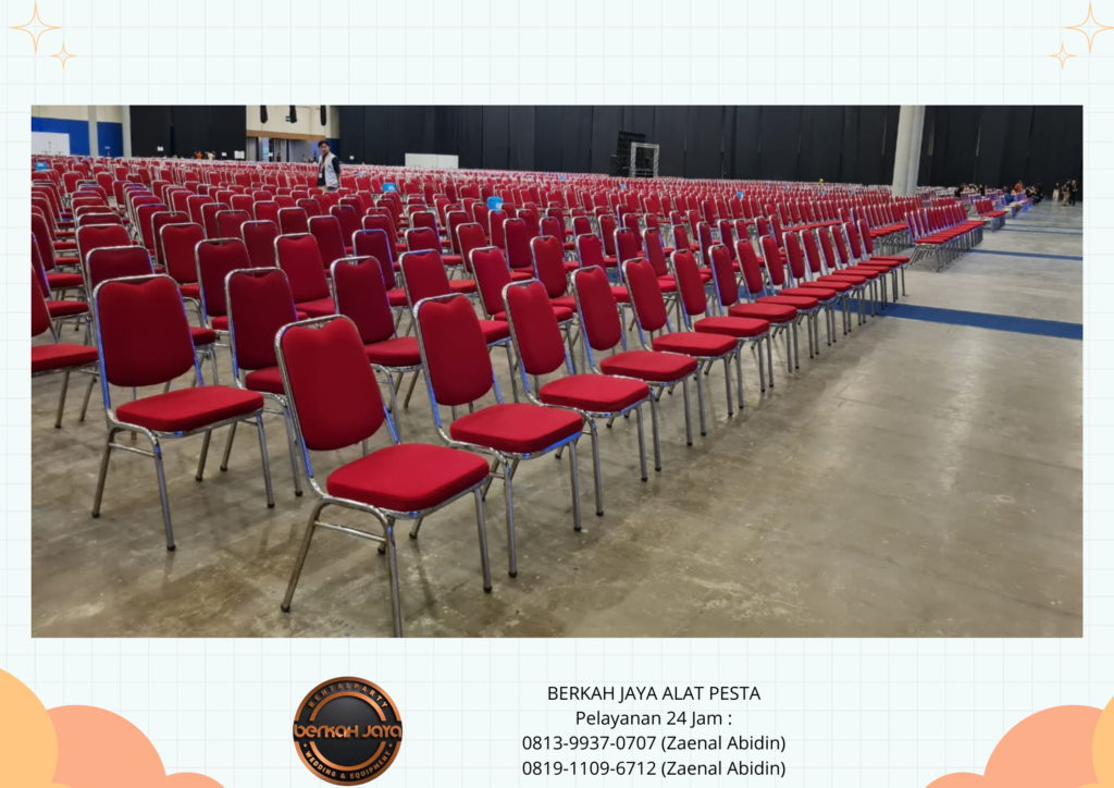 Sewa Kursi Event Polos Merah Stainless Jakarta Selatan