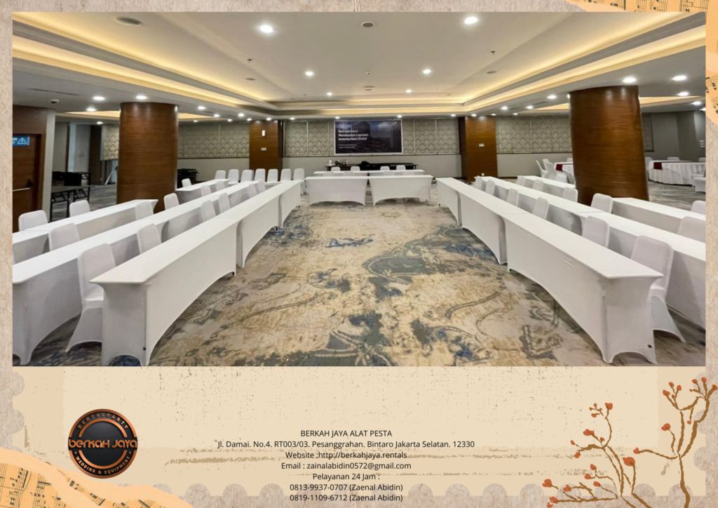 Sewa Meja Ibm Kursi Futura Cover Putih Jakarta