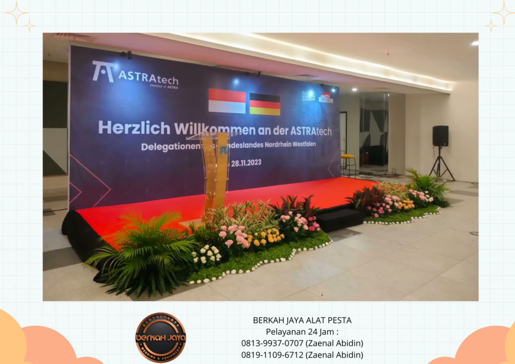 Sewa Panggung Karpet Merah Backdrop Podium Jakarta Selatan