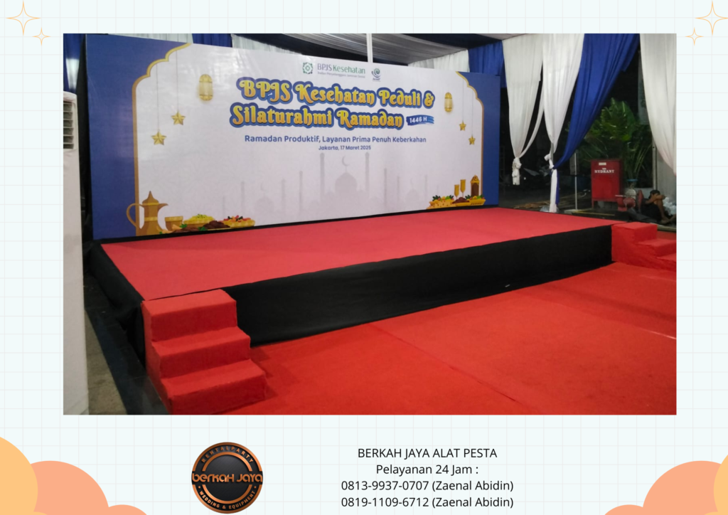 Sewa Panggung Karpet Merah Backdrop Podium Jakarta Selatan