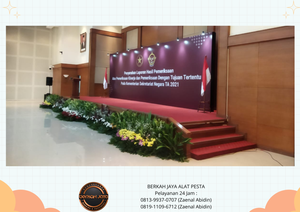 Sewa Panggung Karpet Merah Backdrop Podium Jakarta Selatan