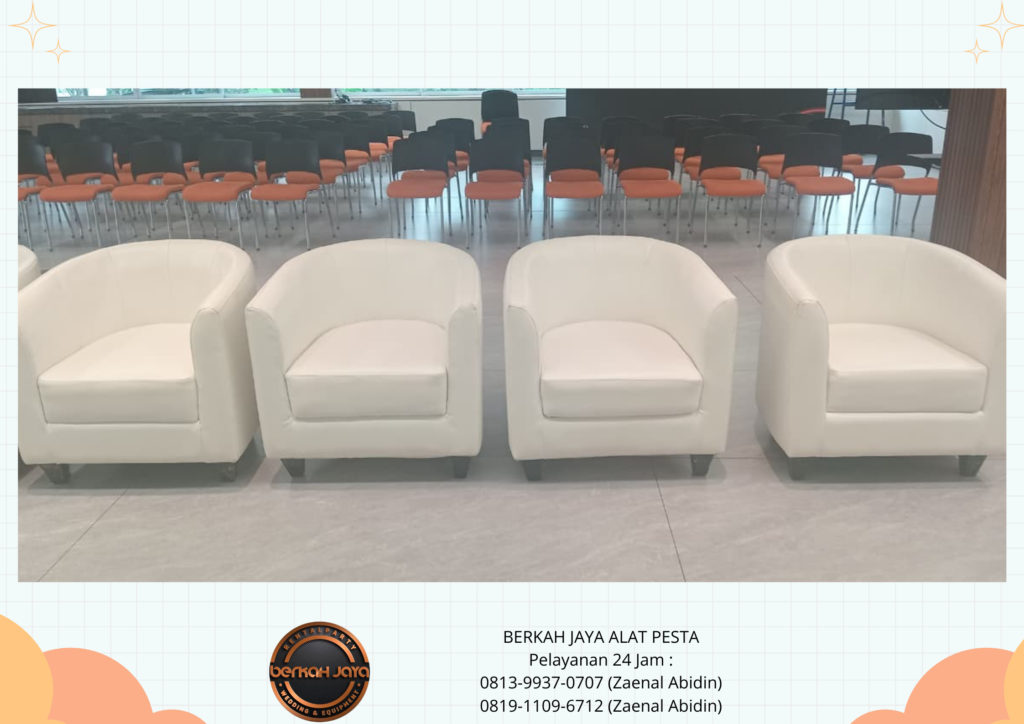 Sewa Sofa Putih Type Oval Jakarta Selatan