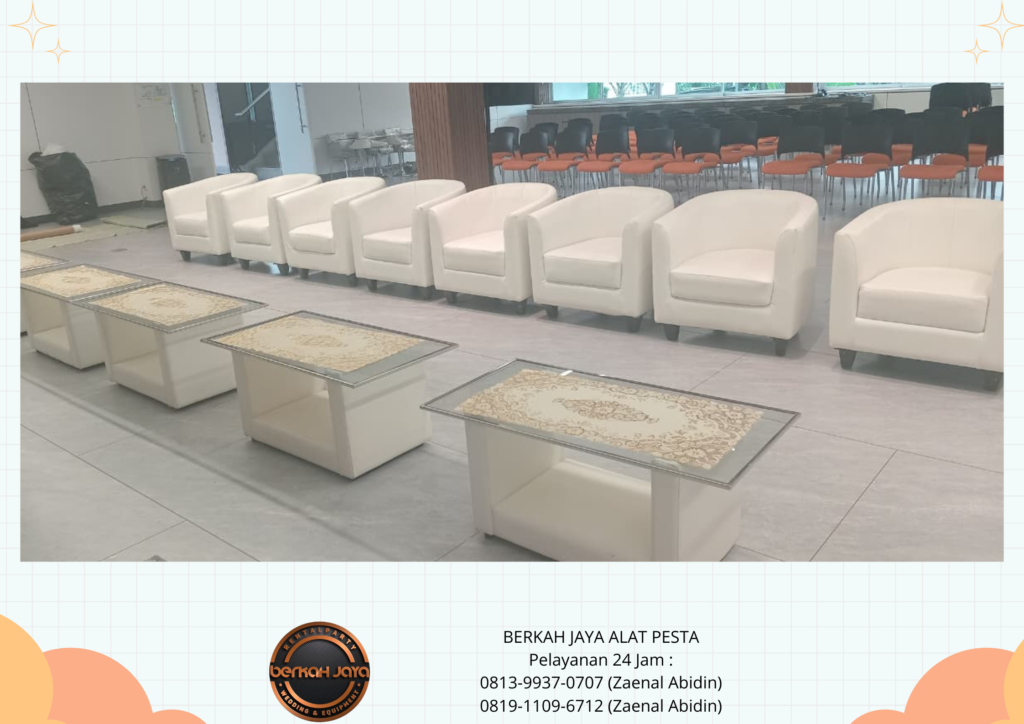 Sewa Sofa Putih Type Oval Jakarta Selatan