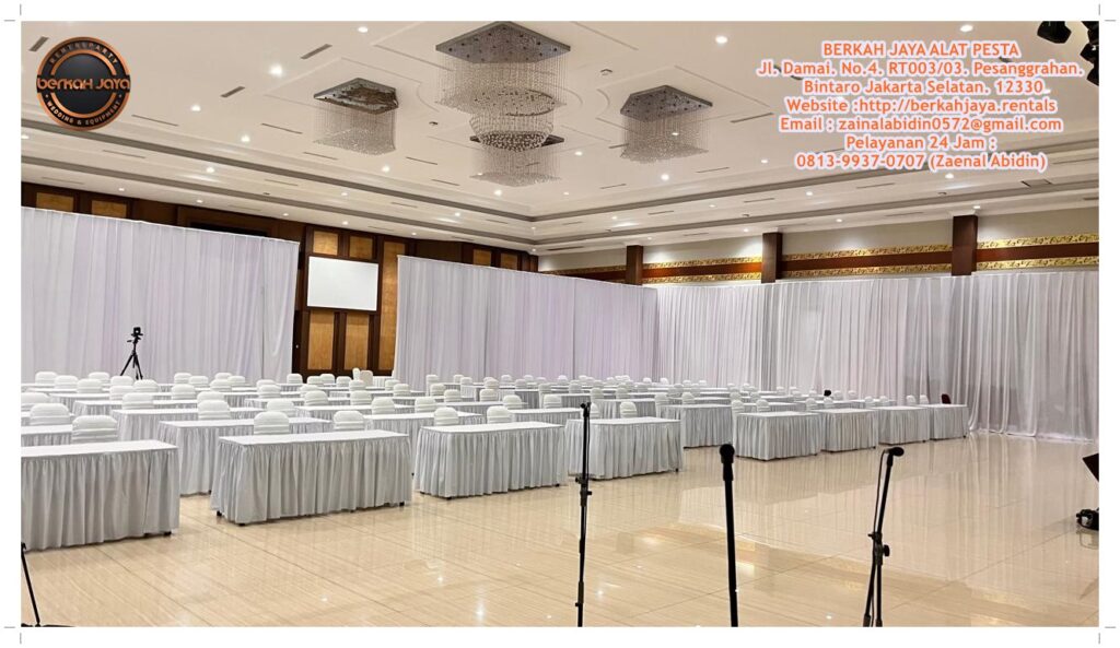 Rental Tirai Putih Karpet Kursi Futura Jakarta