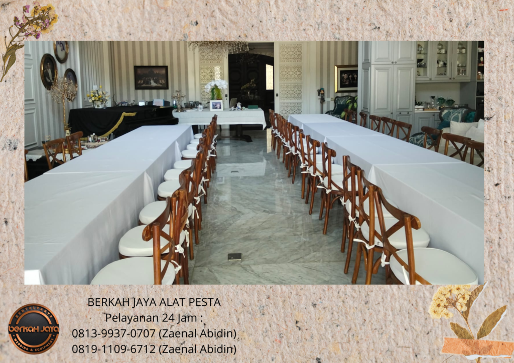 Rental KURSI SILANG atau CROSSBACK CHAIRS Area Jakarta