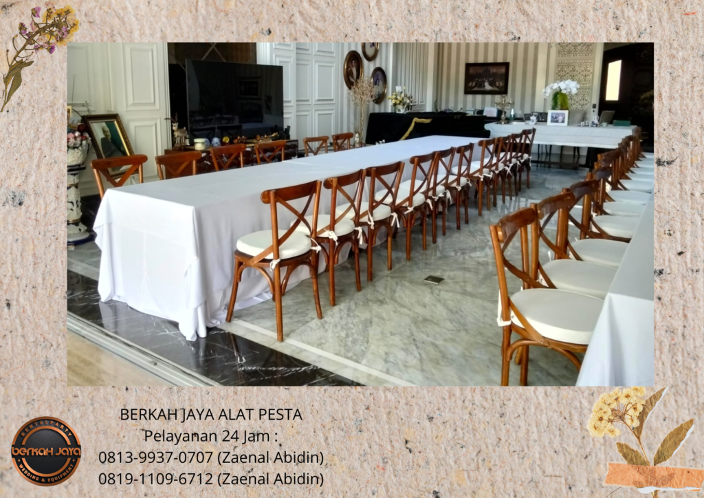 Rental KURSI SILANG atau CROSSBACK CHAIRS Area Jakarta