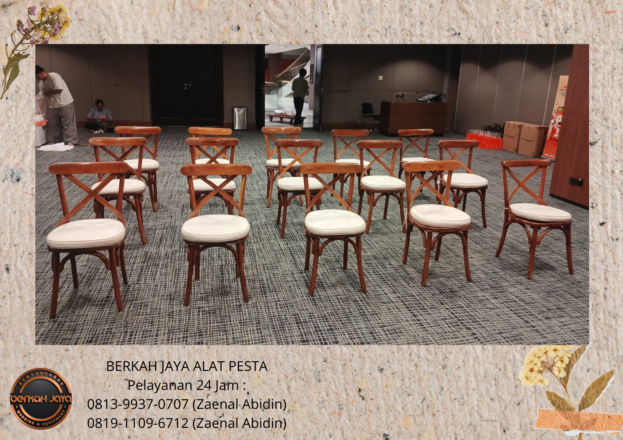 Rental KURSI SILANG atau CROSSBACK CHAIRS Area Jakarta