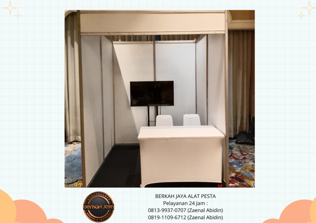 Rental PARTISI BOOTH KOTAK 2X2m Warna Putih Jakarta