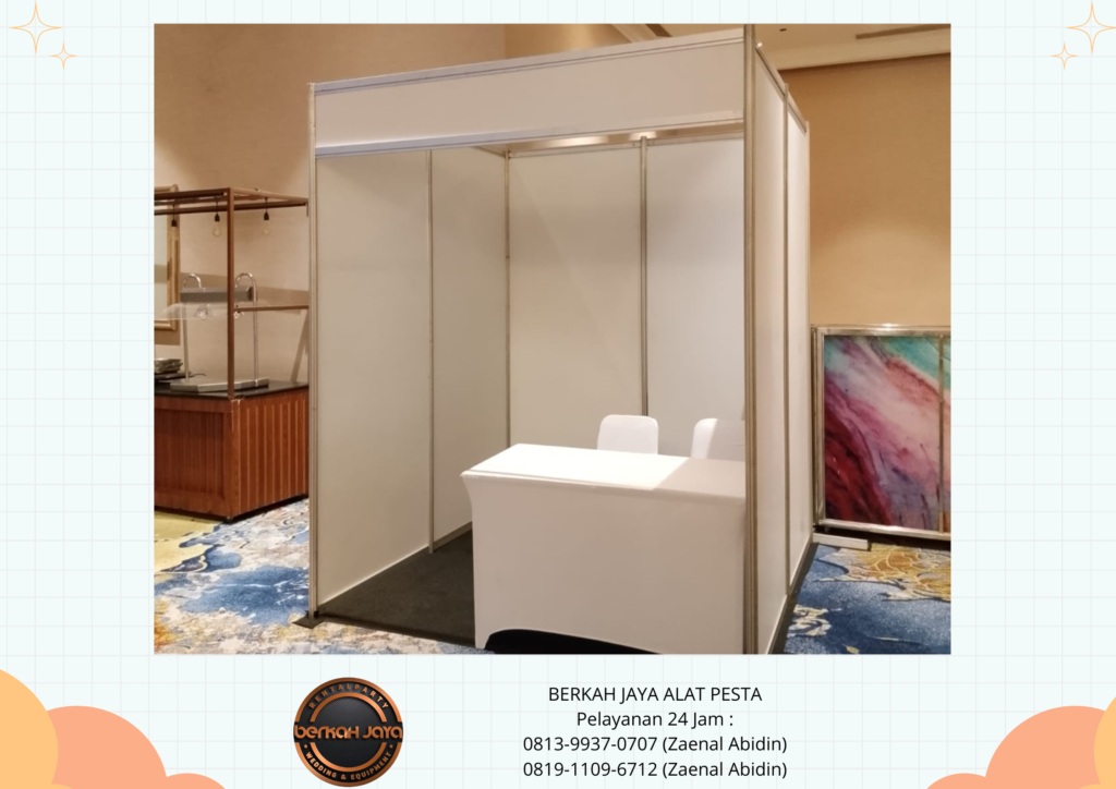 Rental PARTISI BOOTH KOTAK 2X2m Warna Putih Jakarta