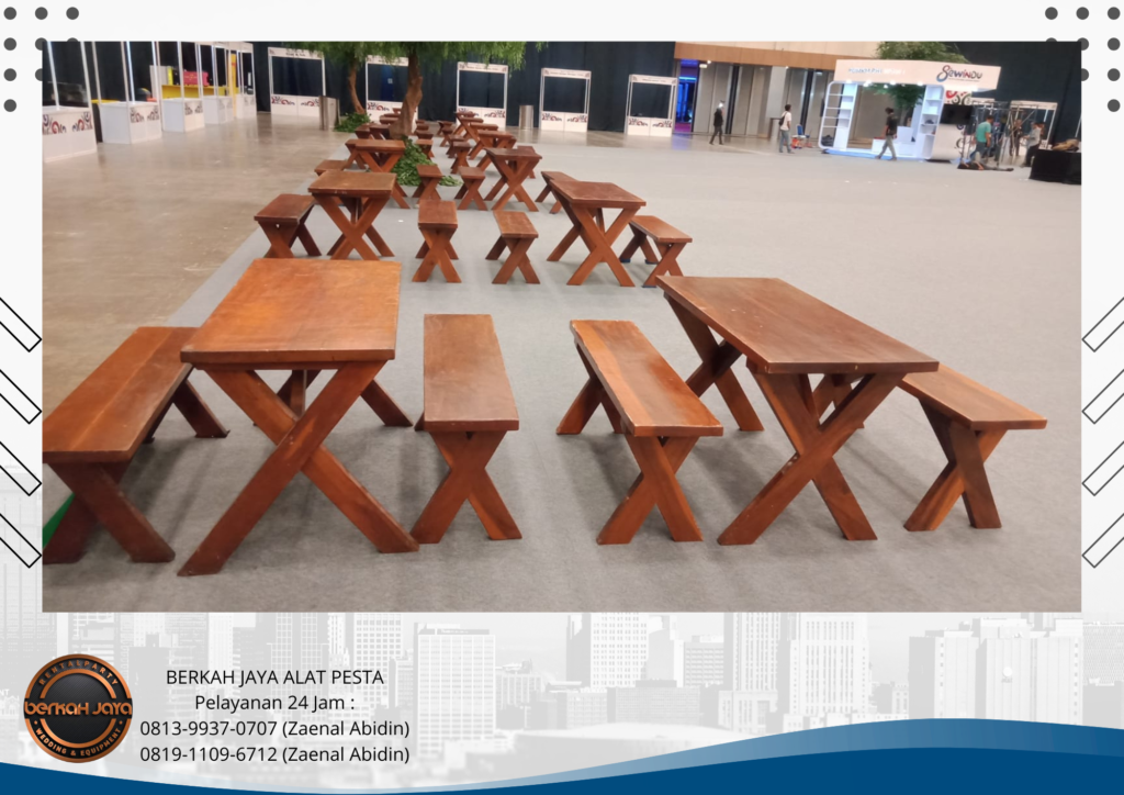 Rental MEJA BANGKU TAMAN KAKI SILANG Jakarta Barat