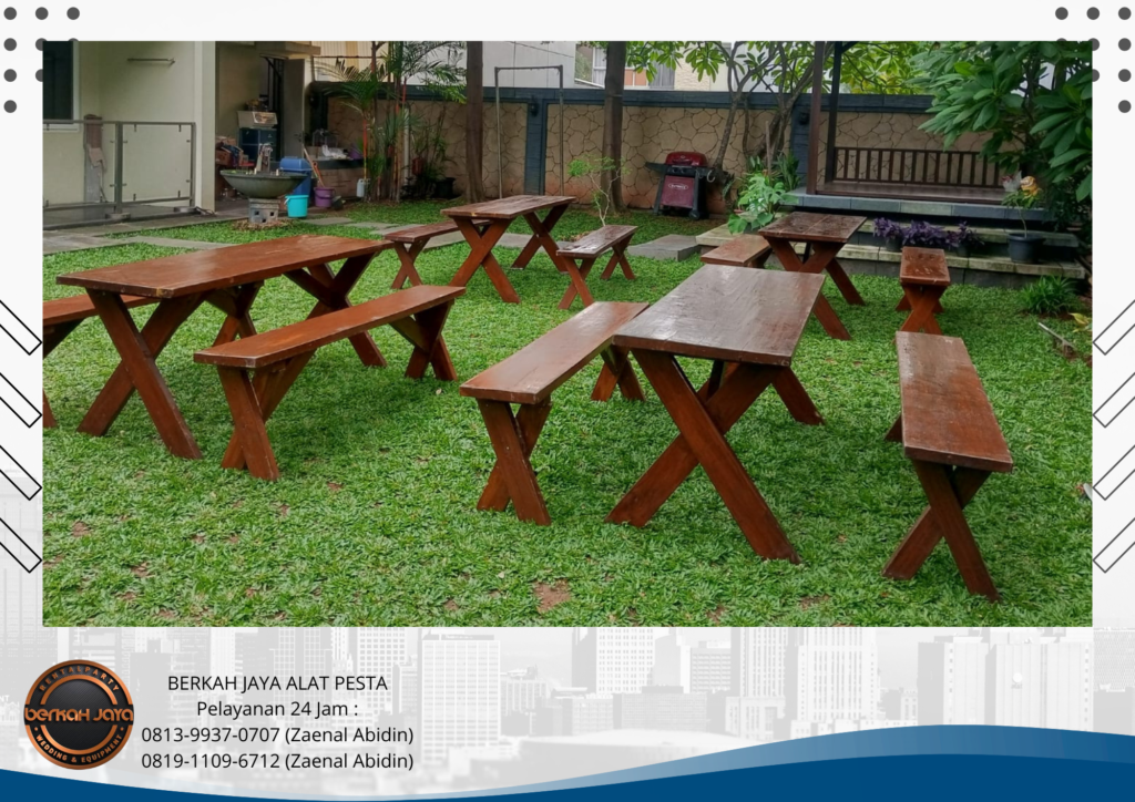 Rental MEJA BANGKU TAMAN KAKI SILANG Jakarta Barat