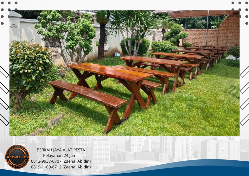 Rental MEJA BANGKU TAMAN KAKI SILANG Jakarta Barat