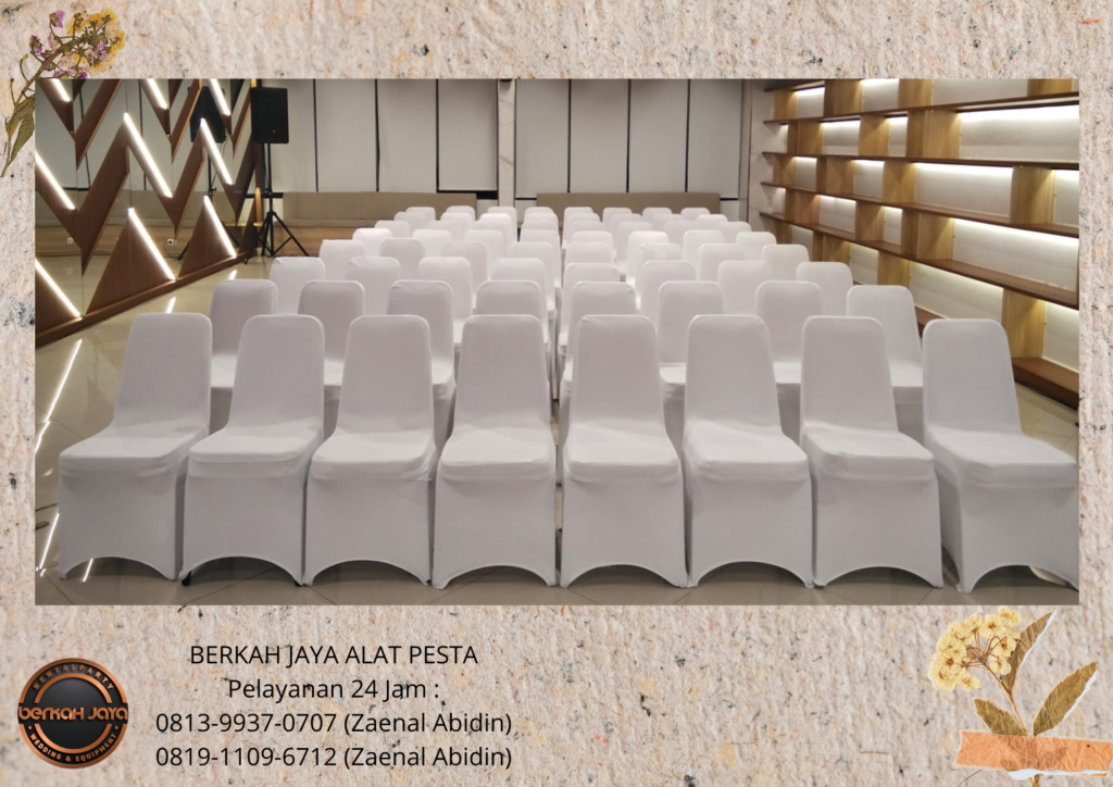 Sewa KURSI FUTURA STAINLESS COVER PUTIH Event Wisma Habibie