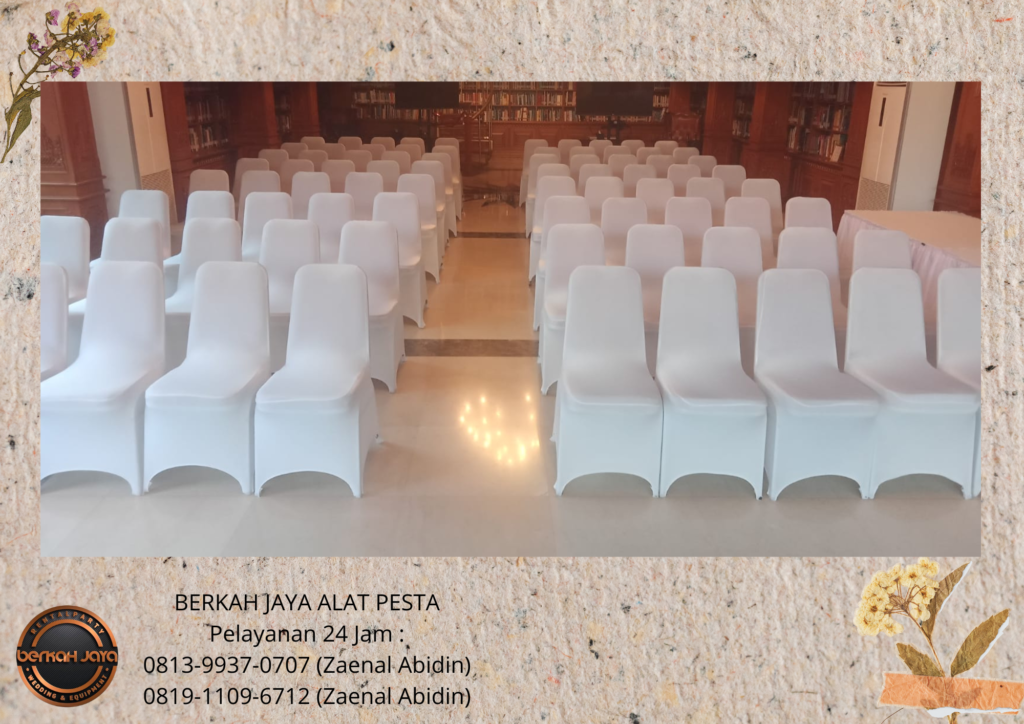 Sewa KURSI FUTURA STAINLESS COVER PUTIH Event Wisma Habibie