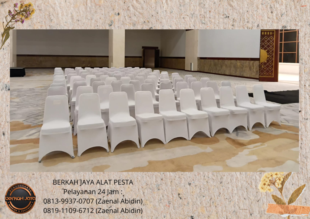 Sewa KURSI FUTURA STAINLESS COVER PUTIH Event Wisma Habibie