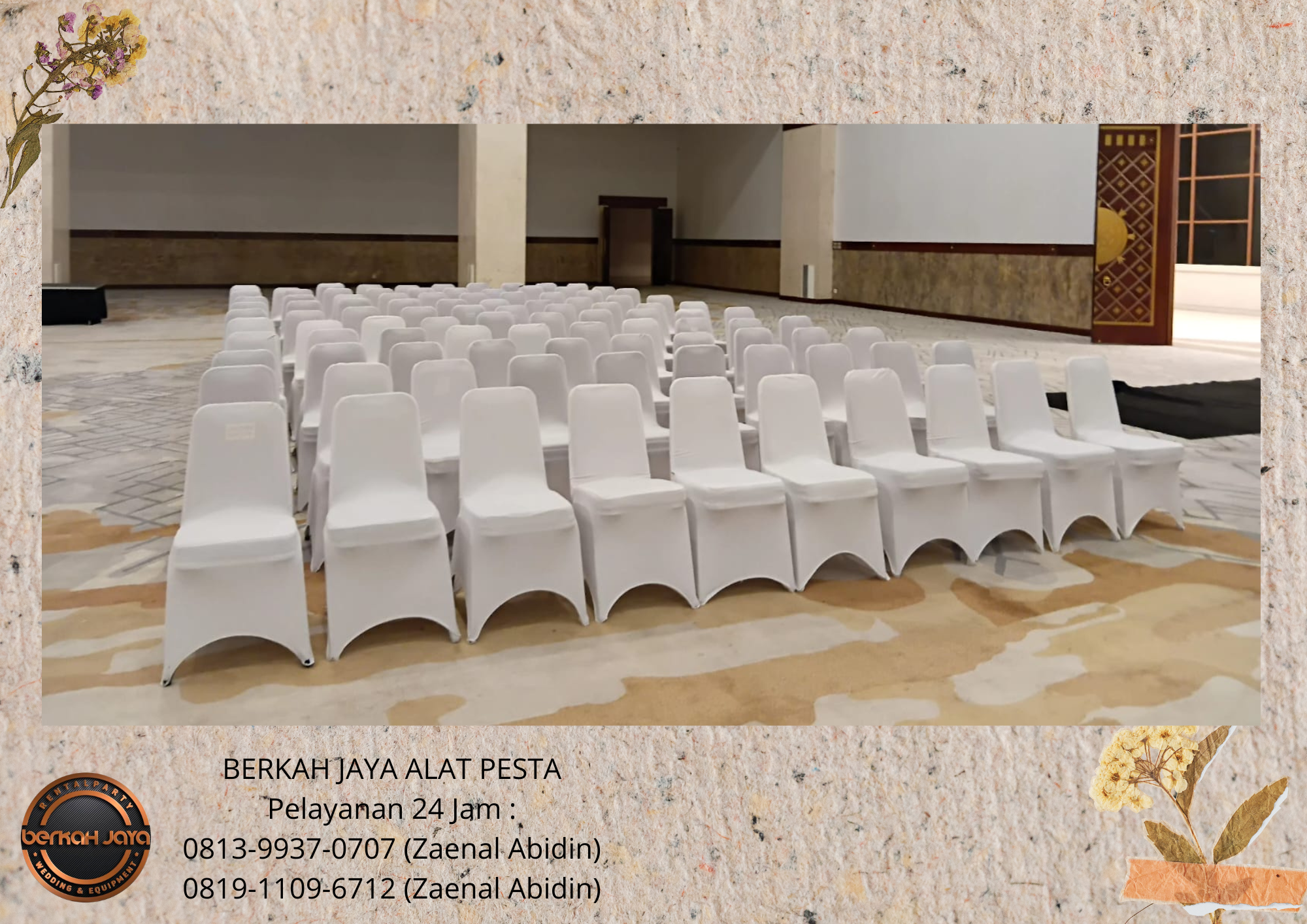 Sewa KURSI FUTURA STAINLESS COVER PUTIH Event Wisma Habibie