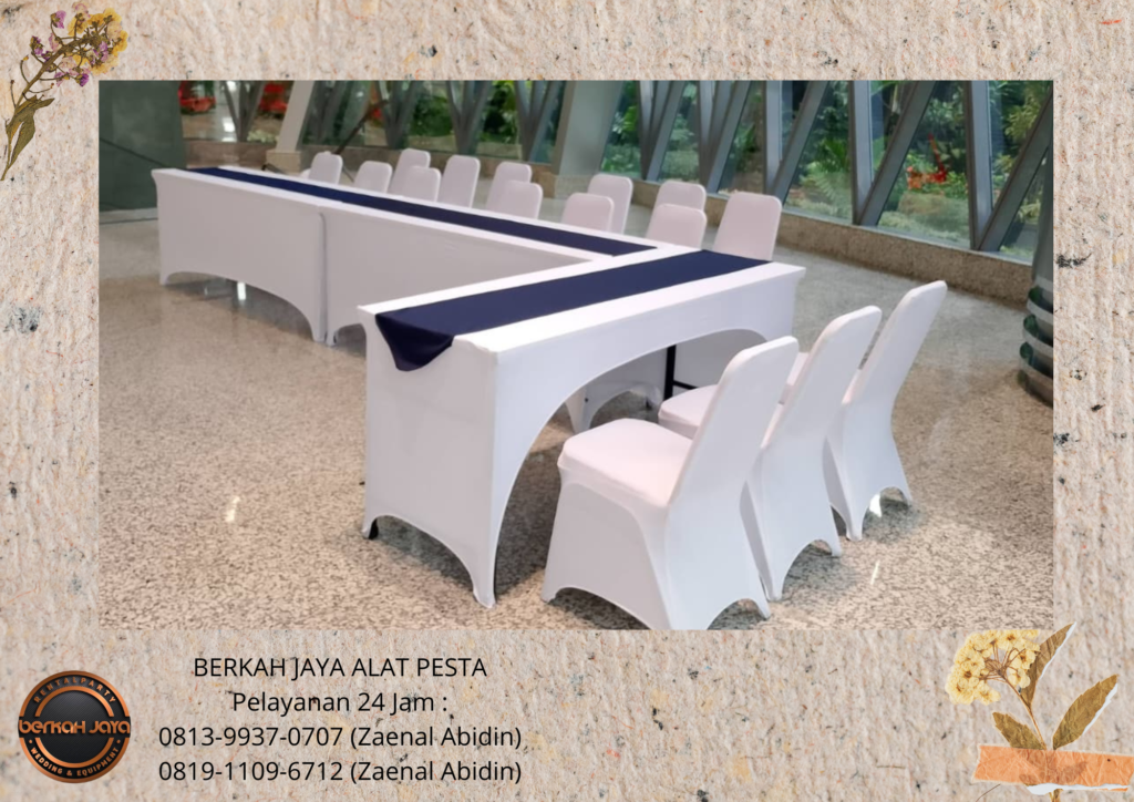 Sewa KURSI MEJA COVER PUTIH Event Bakrie Tower Jakarta