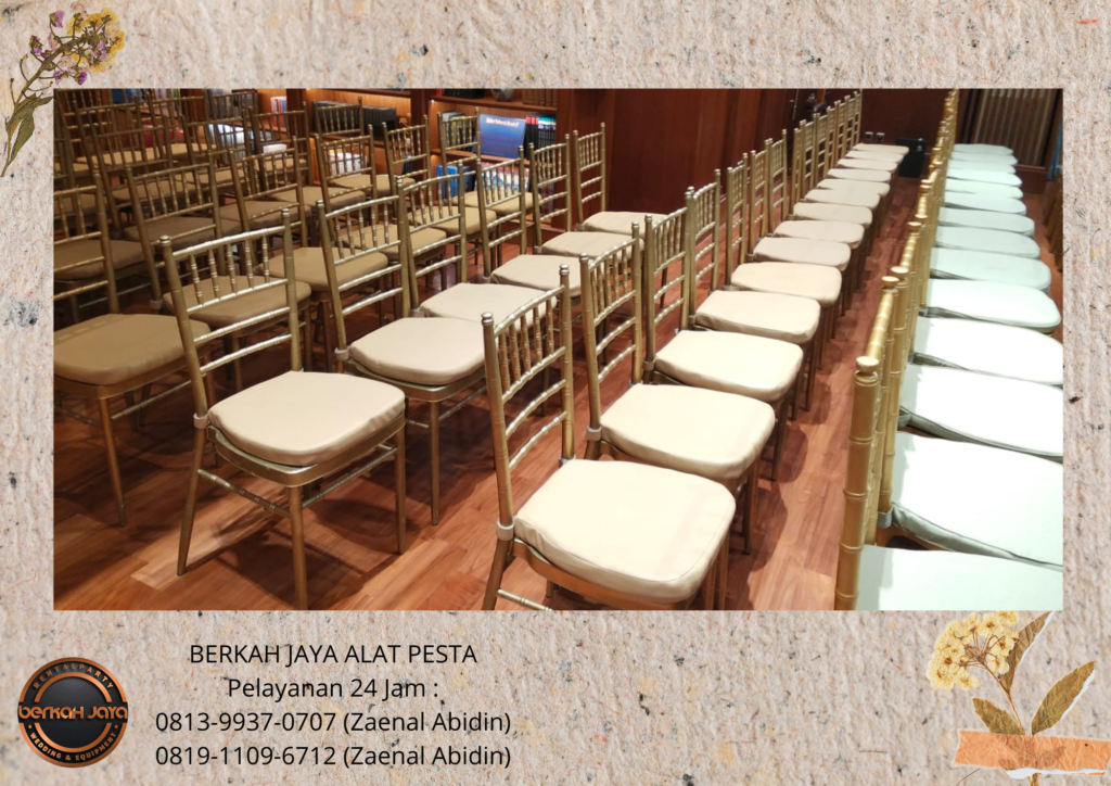 Sewa KURSI VIP KAYU TYPE TIFFANY GOLD Bintaro