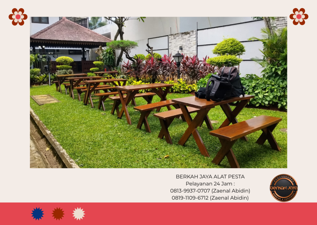 Rental MEJA KURSI TAMAN KAKI SILANG Terdekat Jakarta Selatan