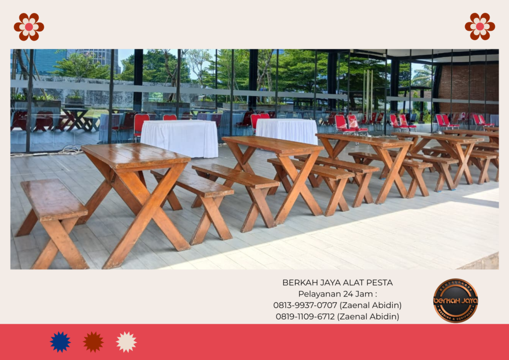 Rental MEJA KURSI TAMAN KAKI SILANG Terdekat Jakarta Selatan