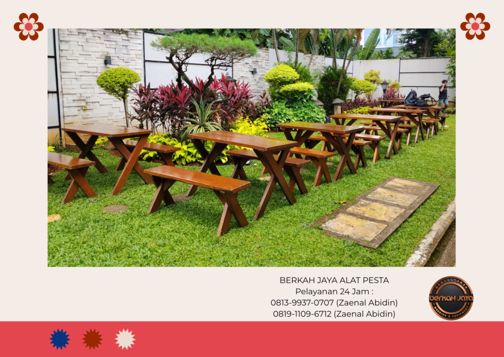 Rental MEJA KURSI TAMAN KAKI SILANG Terdekat Jakarta Selatan