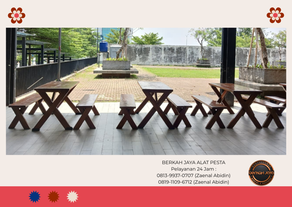 Rental MEJA KURSI TAMAN KAKI SILANG Terdekat Jakarta Selatan