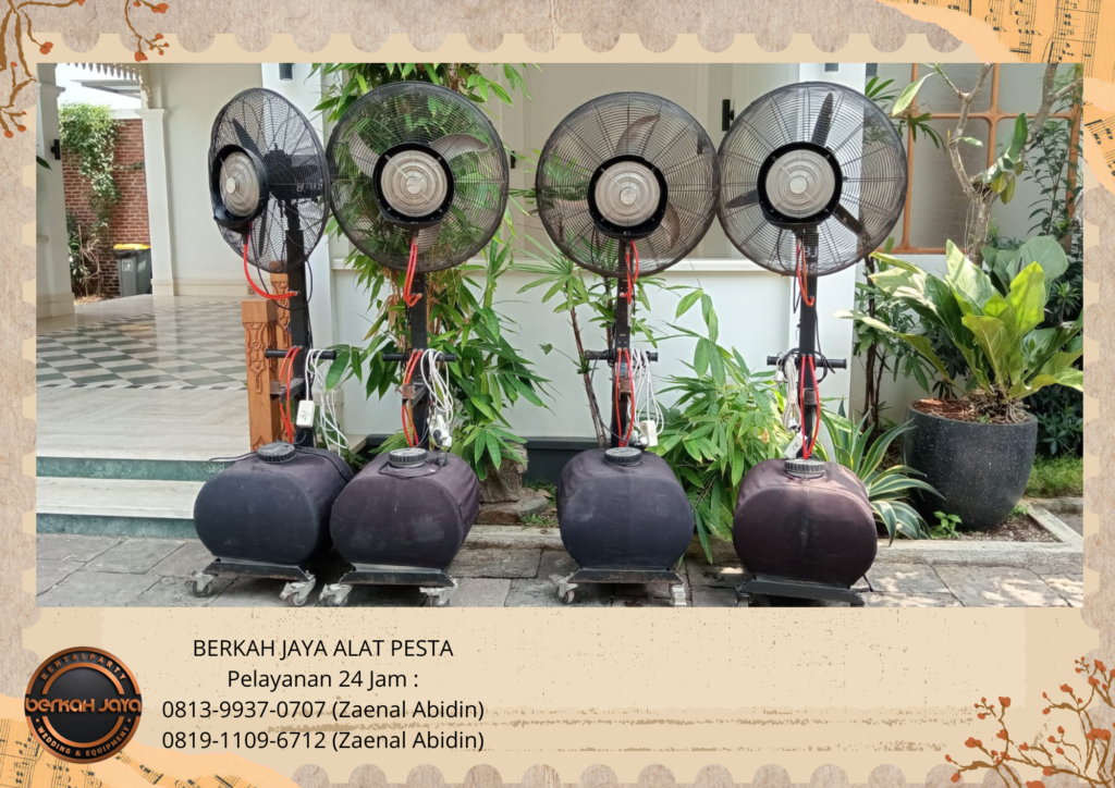 Sewa TENDA SARNAFIL MEJA KURSI MISTY FAN Jakarta Selatan