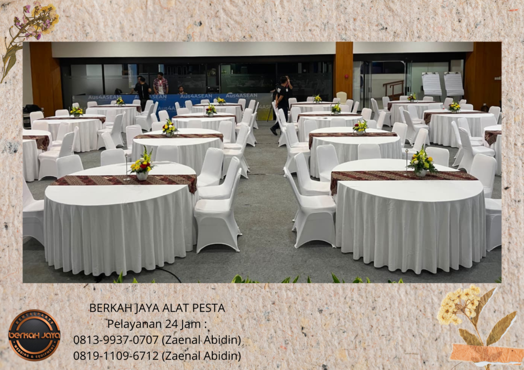 Sewa ROUND TABLE KURSI COVER Jakarta Selatan