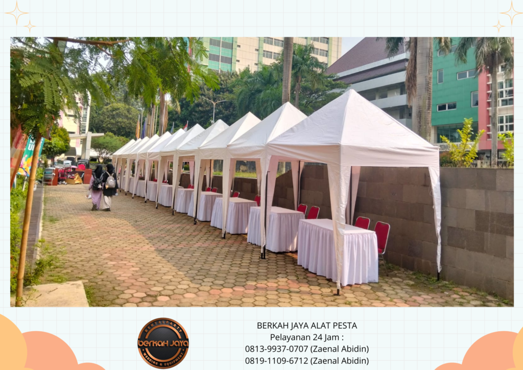 Sewa TENDA BAZAR TENDA KERUCUT PUTIH TENDA RODER Jakarta Selatan
