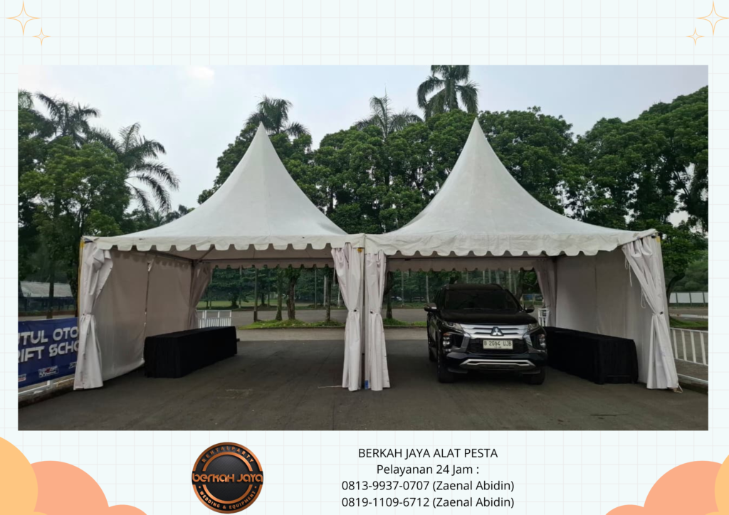Sewa TENDA BAZAR TENDA KERUCUT PUTIH TENDA RODER Jakarta Selatan
