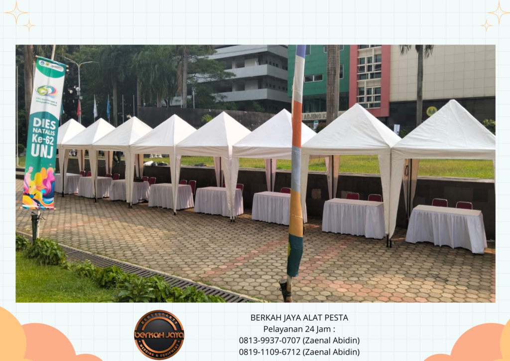 Sewa TENDA BAZAR TENDA KERUCUT PUTIH TENDA RODER Jakarta Selatan
