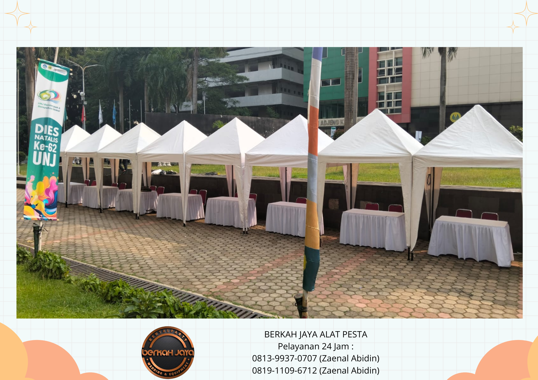 Sewa TENDA BAZAR TENDA KERUCUT PUTIH TENDA RODER Jakarta Selatan